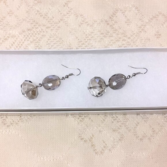 NEW Handcrafted Tan Oval Round Beads Drop Earrings Women Fashion Jewelry Gifts - Picture 2 of 3